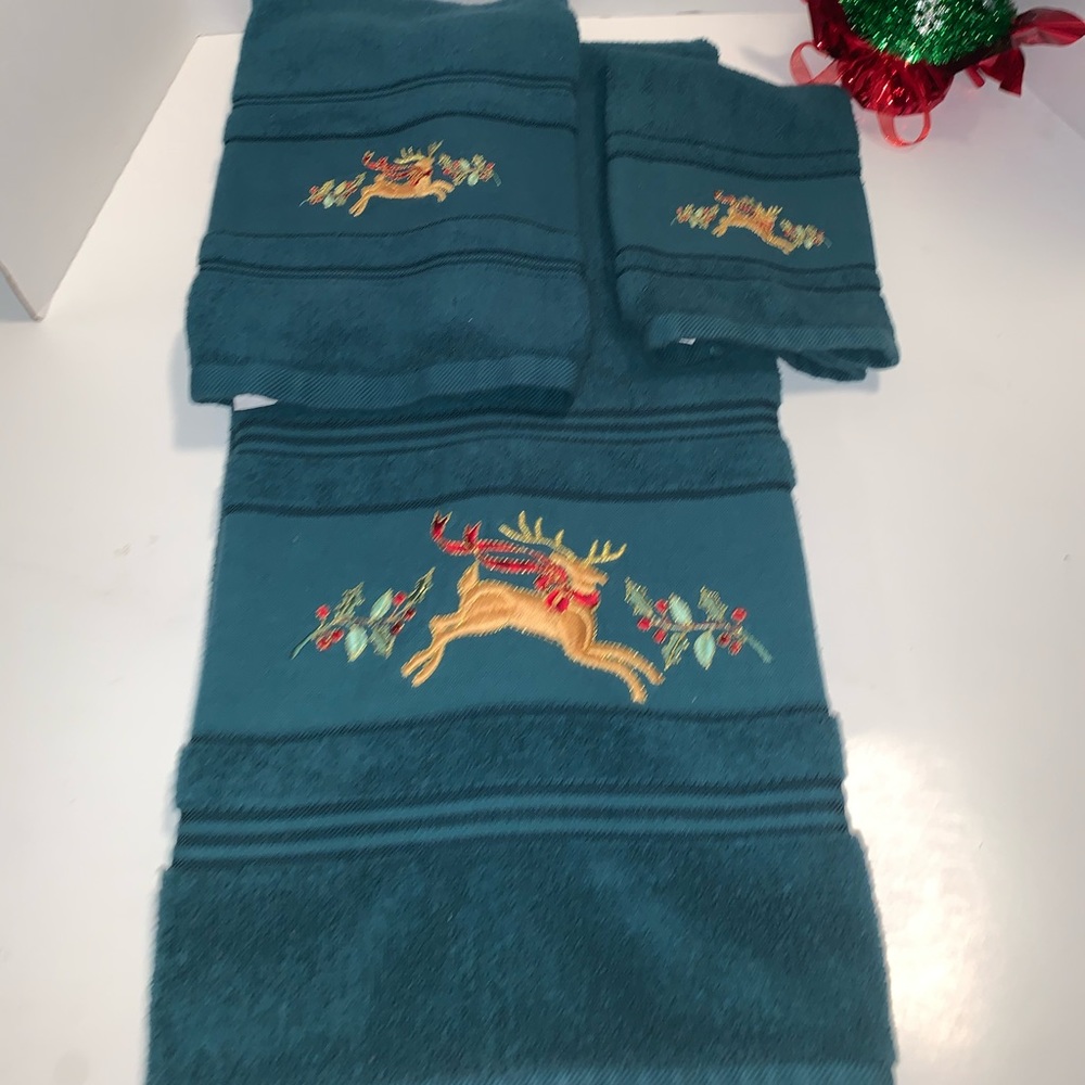 Christmas Towels Set For 3 Pieces